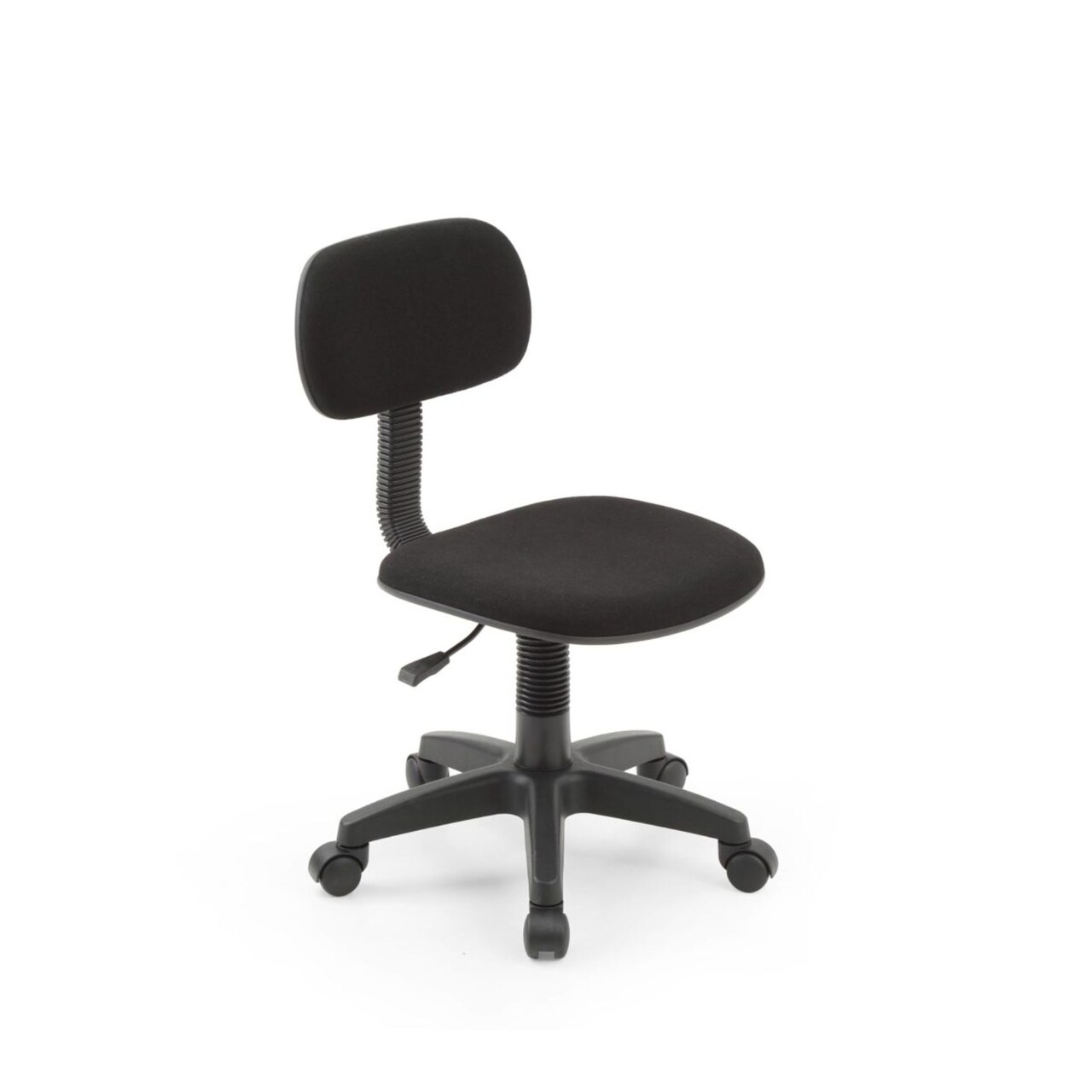 Contemporary Home Living 35.25" Black Adjustable Armless Swiveling Kids Desk Chair